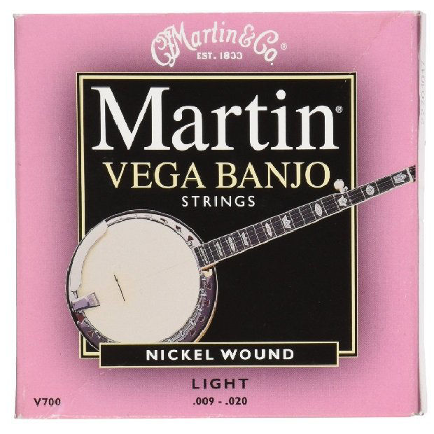 Martin & Co. Vega Banjo Strings - Nickel Wound - 5-String Light .009-.020 (1 Pack)