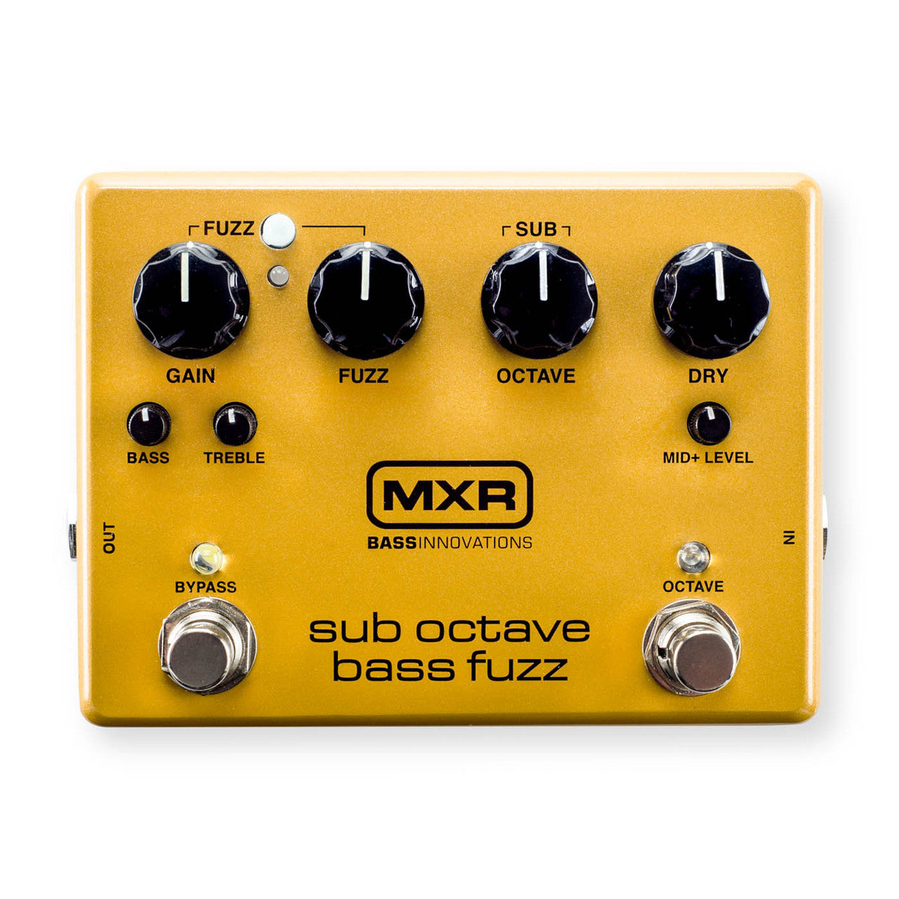 MXR Sub Octave Bass Fuzz Effects Pedal - Gold Finish