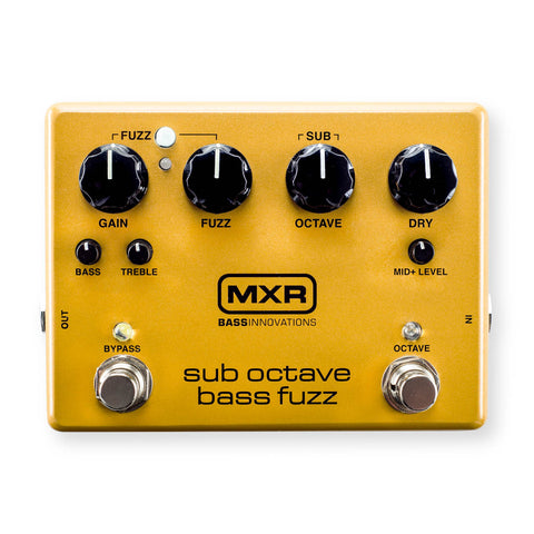 MXR Sub Octave Bass Fuzz Effects Pedal - Gold Finish