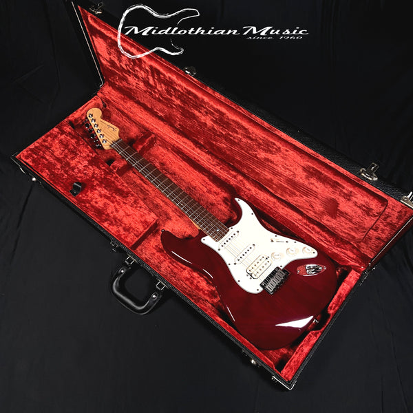 Fender 1998 USA Deluxe Stratocaster - Red Transparent Gloss Finish w/Case USED