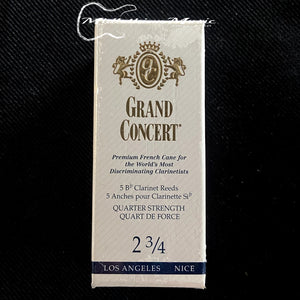 Rico - Grand Concert - 5 Clarinet Reeds - Size 2.75 - Box Of 5 - New Old Stock!