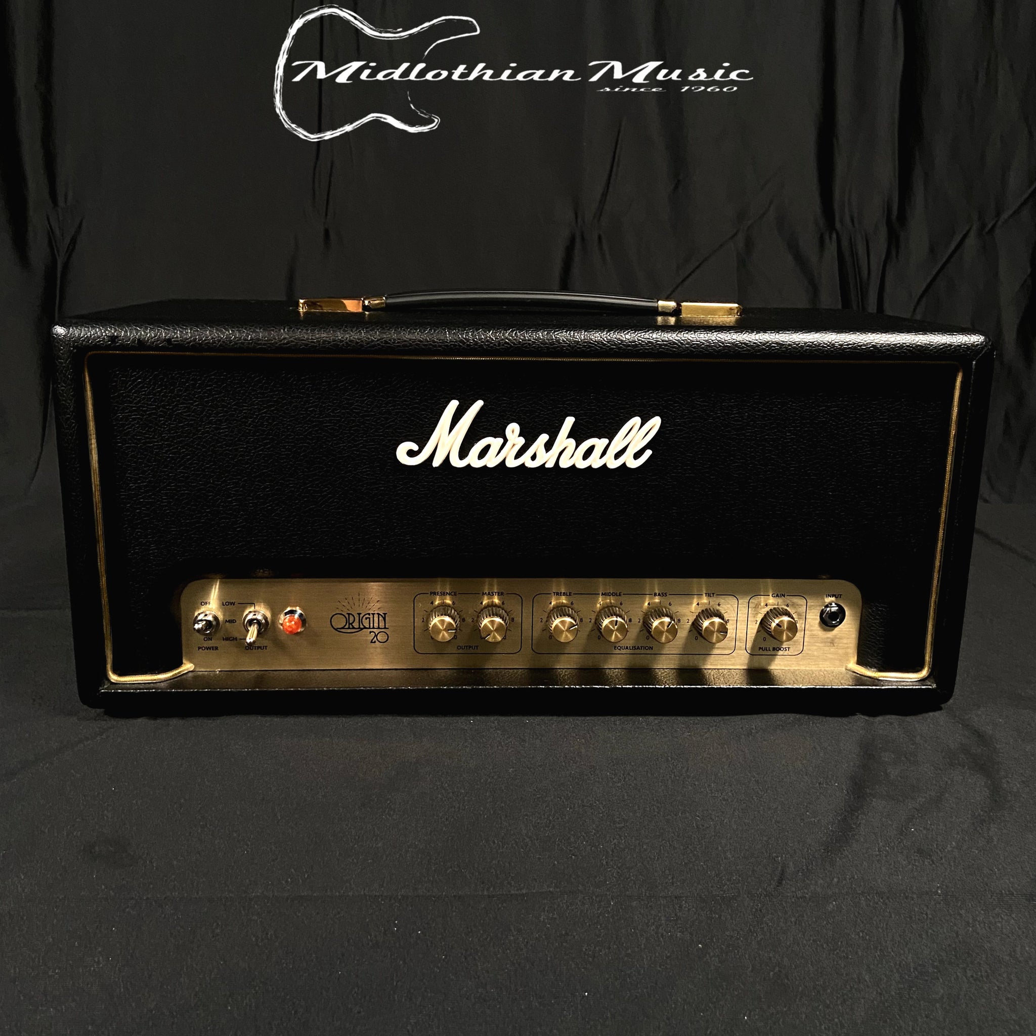 Marshall ORI20H - Origin 20-Watt Tube Amplifier Head w/Footswitch, Speaker Cable & Power Cable USED