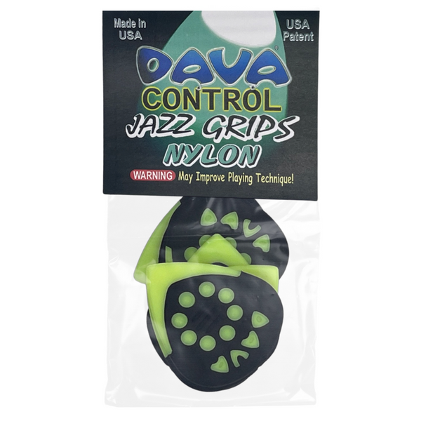 DAVA Control Jazz Grips Picks - Pack Of 6 (Nylon Or Delrin)