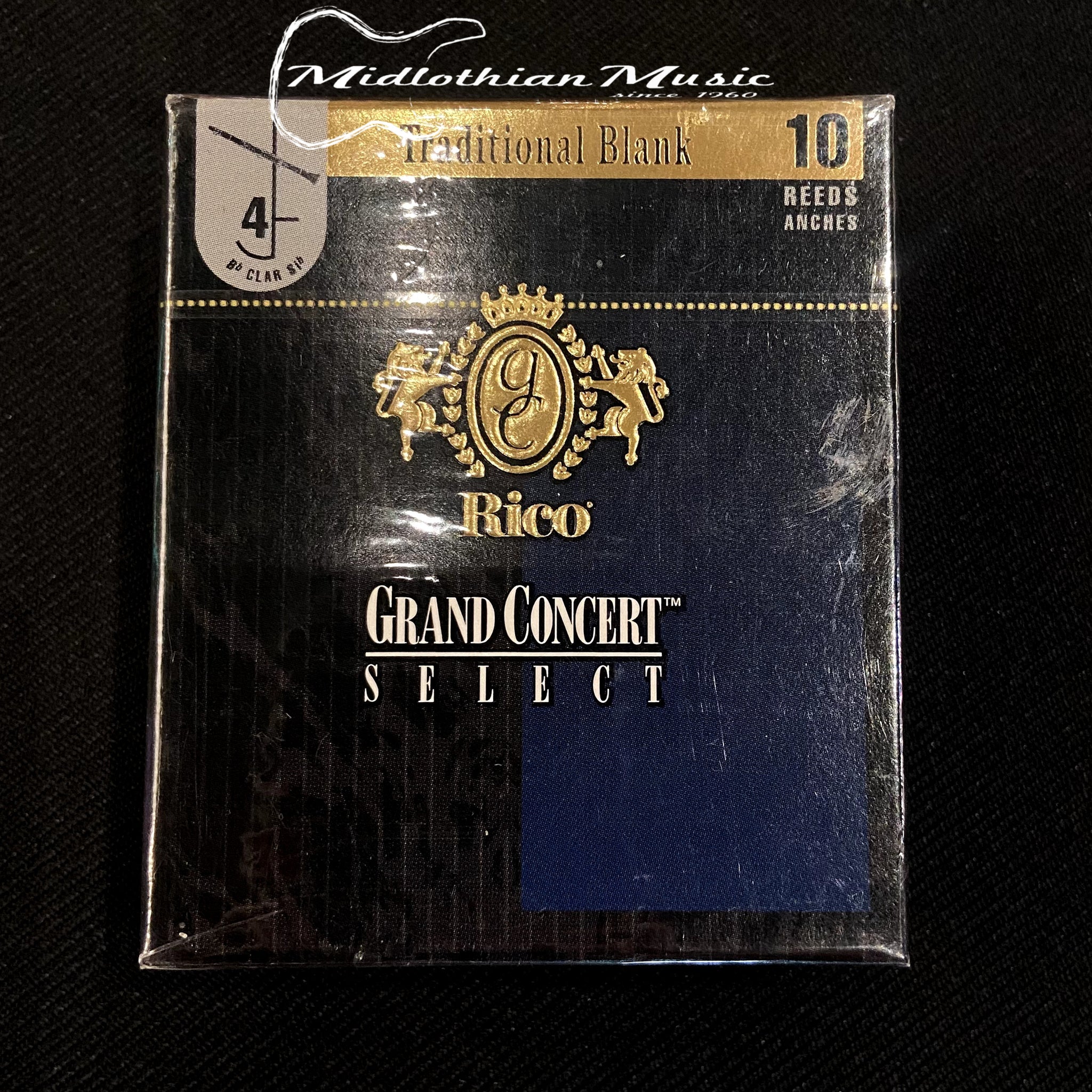 Rico - Grand Concert Select - 10 Bb Clarinet Reeds - Size 4.0