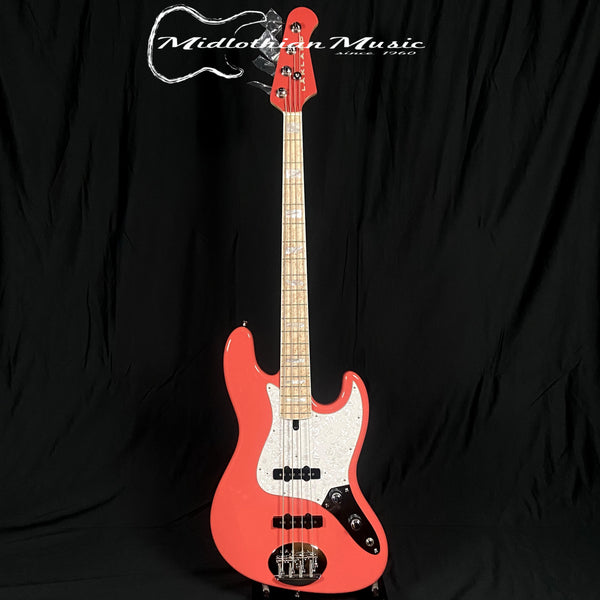 Lakland USA 44-60 Custom Jazz Bass - 4-String - Coral Gloss Finish w/Case DISCOUNTED