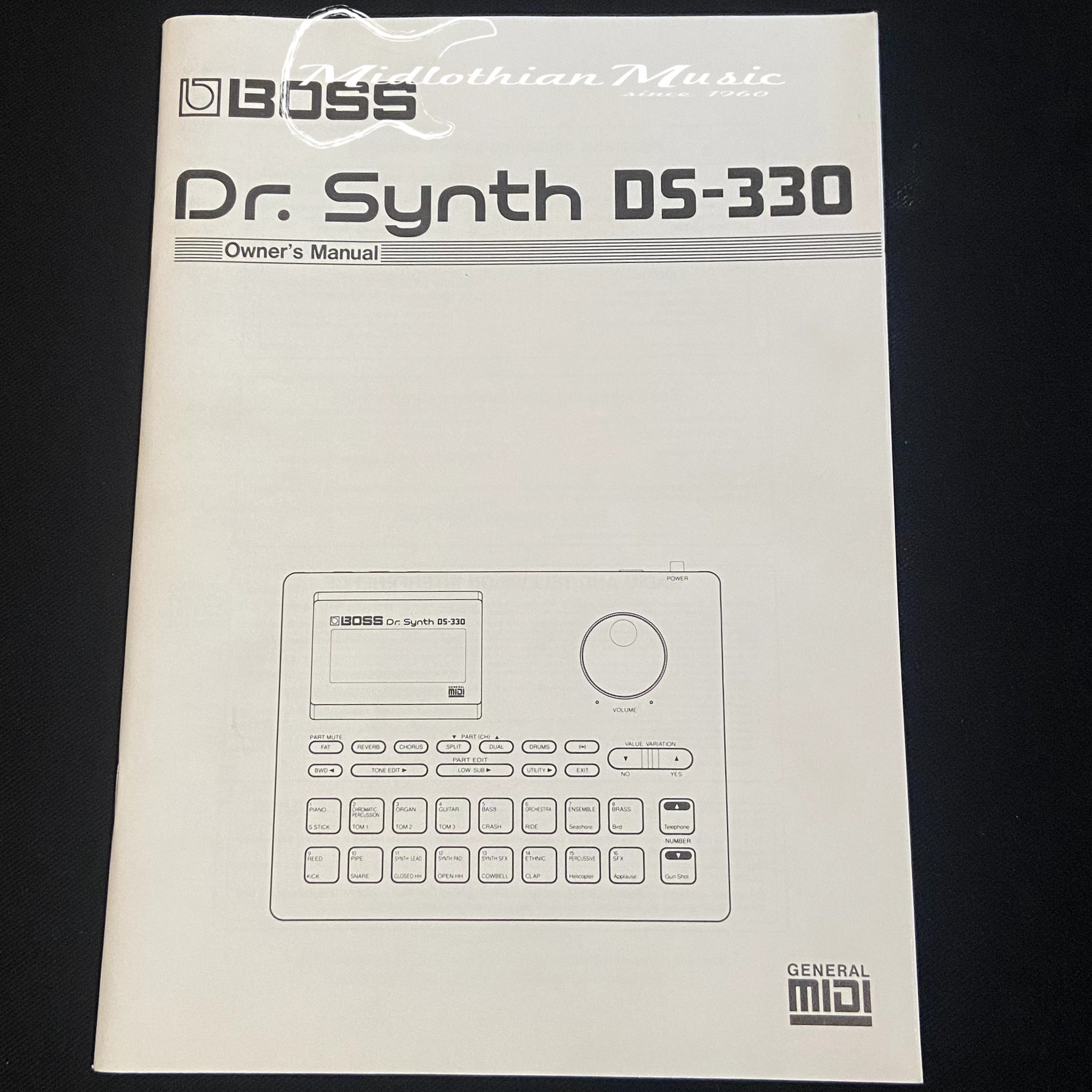 Boss Dr. Synth DS-330 Owners Manual - New Old Stock