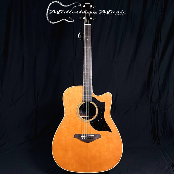 Yamaha A1R Dreadnought Cutaway Acoustic-Electric Guitar - Vintage Natural Finish