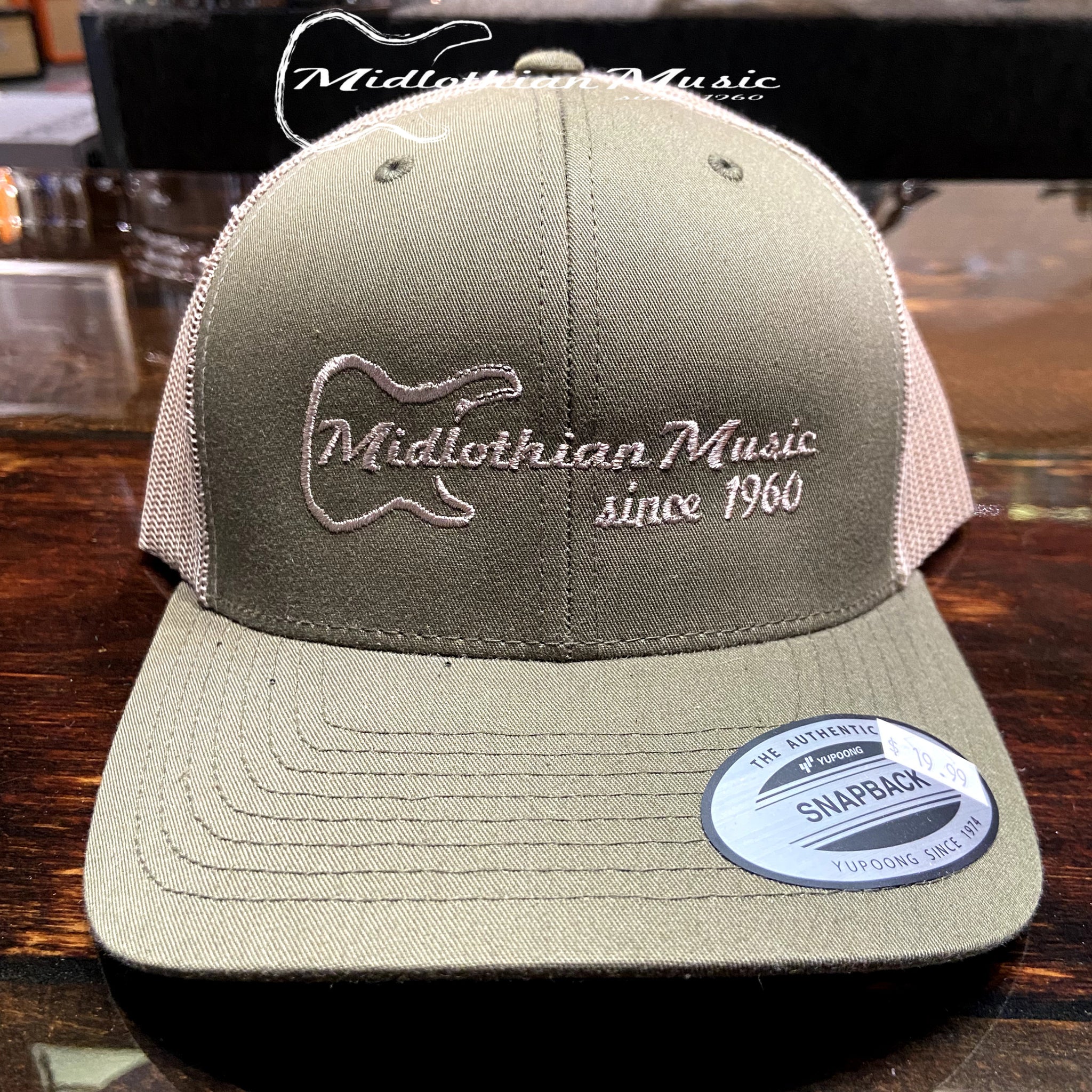 Midlothian Music (Since 1960) Snapback Hat - Green/Brown