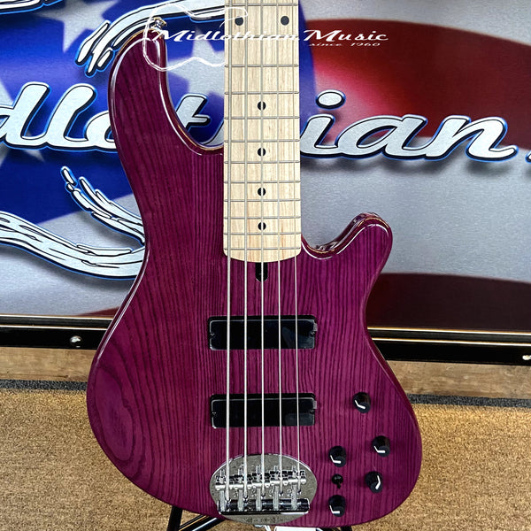 Lakland Skyline 55-OS - 5-String Bass - Transparent Purple Finish