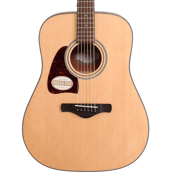 Ibanez - AW400LNT Artwood - Solid Top Dreadnought Left-Handed Acoustic Guitar - Natural Gloss Finish