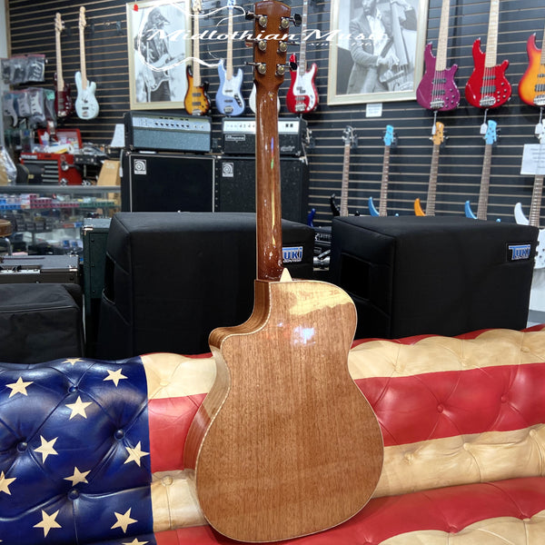 Larrivee OMV-05 - Palm Tree Custom Inlay - w/Anthem Pickup - Natural Gloss Finish w/Case (136873)