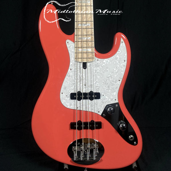 Lakland USA 44-60 Custom Jazz Bass - 4-String - Coral Gloss Finish w/Case DISCOUNTED