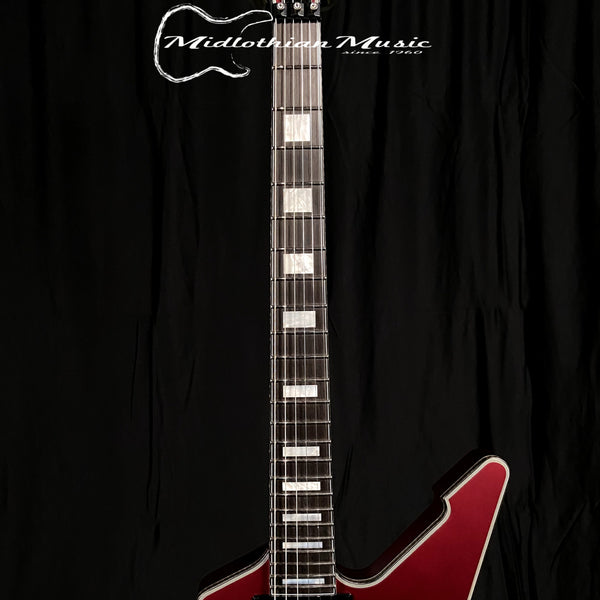 Schecter E-1 FR S (Floyd Rose + Sustainac) Special-Edition Electric Guitar - Satin Candy Apple Red Finish