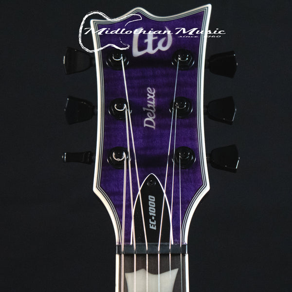 ESP LTD EC-1000 Electric Guitar - See Through Purple Gloss Finish (Open Box/Demo Model)