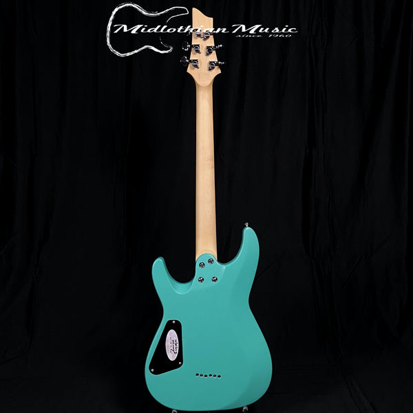 Schecter C-6 Deluxe - 6-String Right Handed Electric Guitar - Satin Aqua Finish