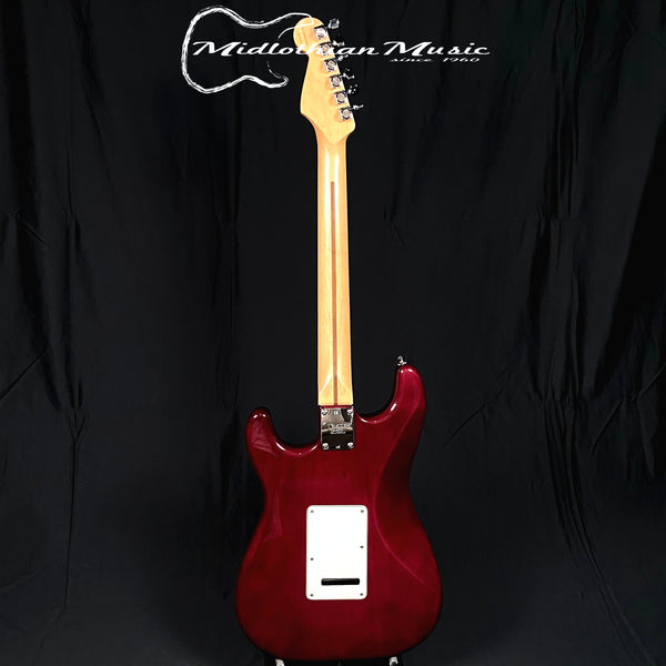 Fender 1998 USA Deluxe Stratocaster - Red Transparent Gloss Finish w/Case USED