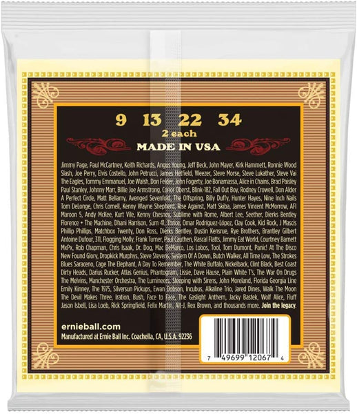 Ernie Ball - Earthwood Light 80/20 Bronze Mandolin Strings - 9-34 Gauge (P02067)