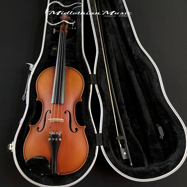 Knilling 4/4 Violin - 5K Knilling Bucharest Outfit (Bow & Case) w/Free Setup - Natural Satin Finish