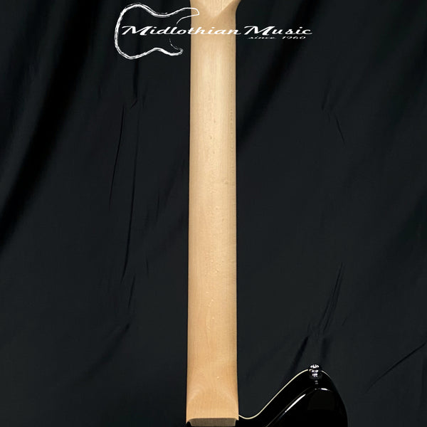 Reverend Jetstream 390 - Solidbody Electric Guitar - Midnight Black Gloss Finish w/Gold Pickguard