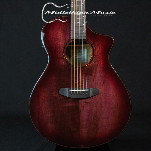 Breedlove ECO Collection - Pursuit Exotic S Concert CE - Acoustic-Electric Guitar - Pinot Noir Burst Finish