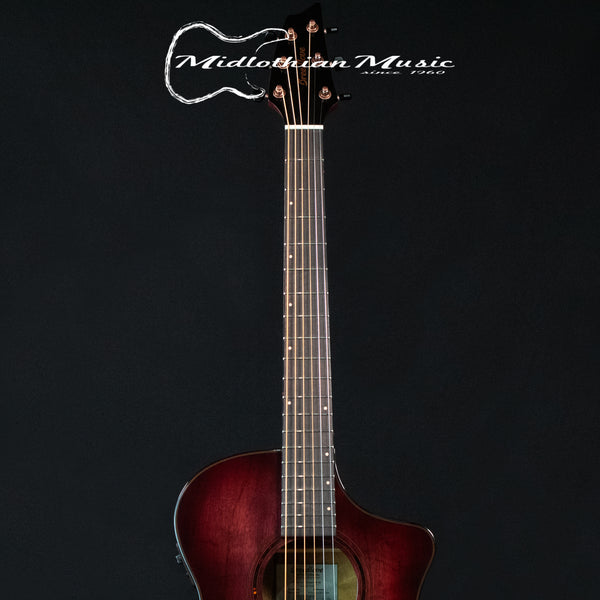 Breedlove ECO Collection - Pursuit Exotic S Concert CE - Acoustic-Electric Guitar - Pinot Noir Burst Finish