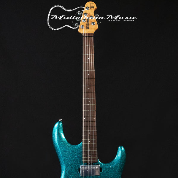 Ernie Ball Luke III - 6-String Electric Guitar - Ocean Sparkle Gloss Finish w/Hardshell EB Case