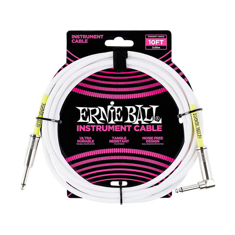 Ernie Ball - Classic Instrument Cable Straight/Straight - 10FT (PO6049) - White Finish