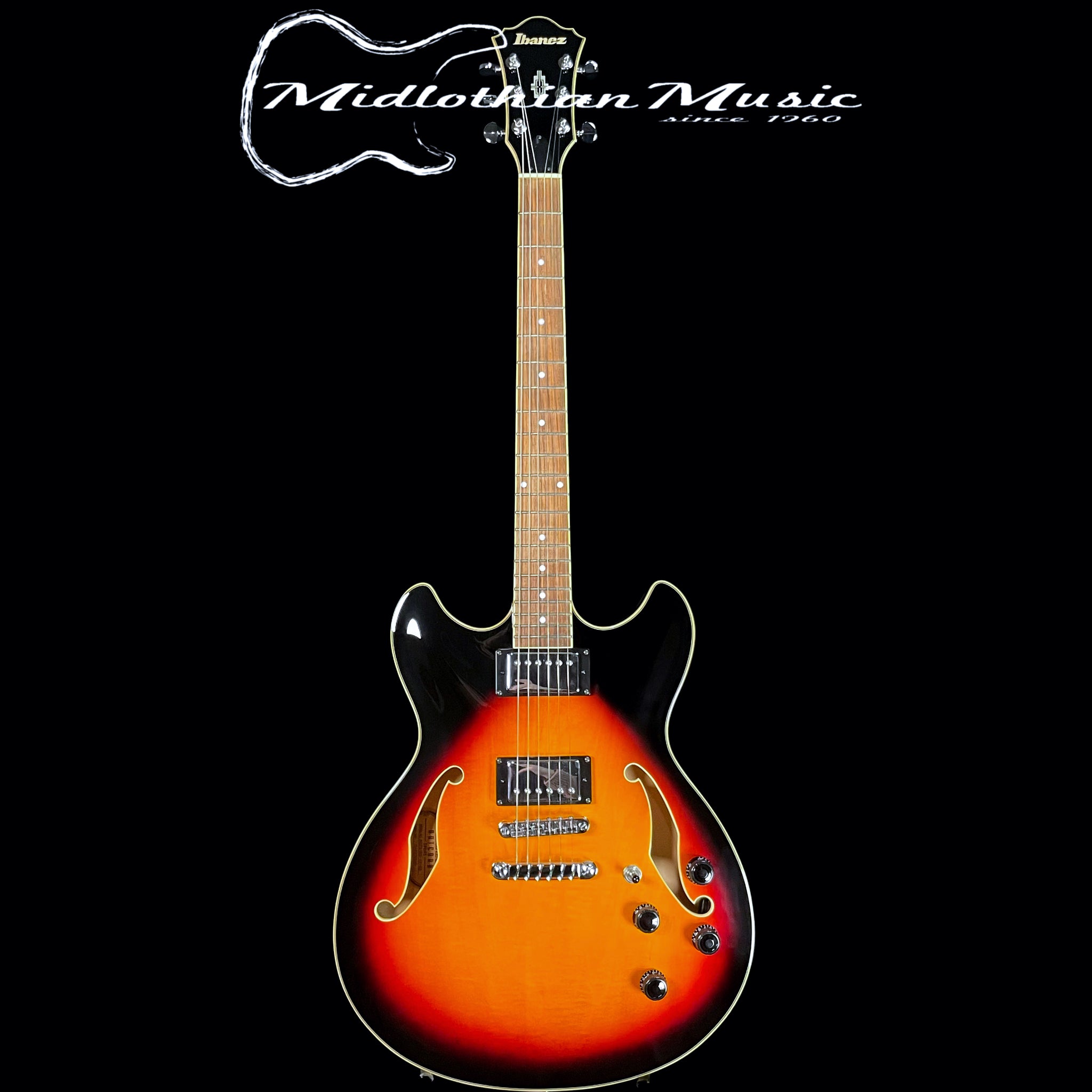 Ibanez AS73-BS - Semi Hollow Electric Guitar - Brown Sunburst Gloss Finish NEW! DISCOUNTED!