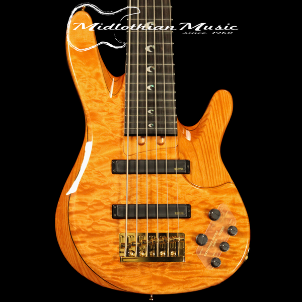 Yamaha John Patitucci TRB Signature Bass Guitar - Amber Gloss Finish - 6-String Bass