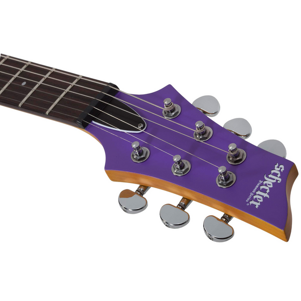 Schecter C-6 Deluxe Electric Guitar - Satin Purple Finish