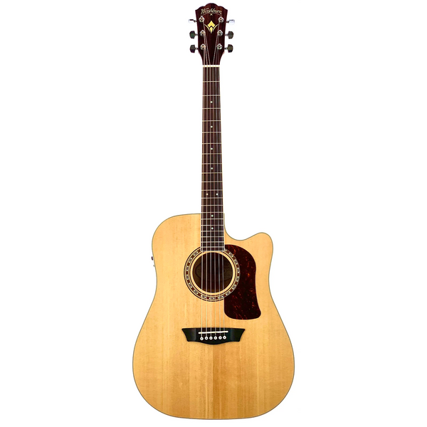 Washburn HD10SCE-0 - Heritage Series - Dreadnought 6-String - Acoustic-Electric Guitar - Natural Gloss