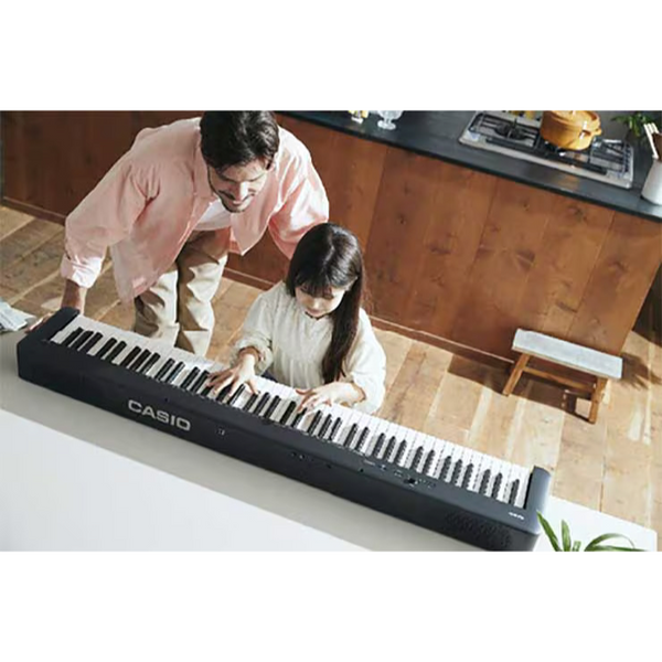 Casio CDP-S160BK 88-Key Digital Piano w/CS-470P Stand w/3 Pedal Bundle - Black Finish