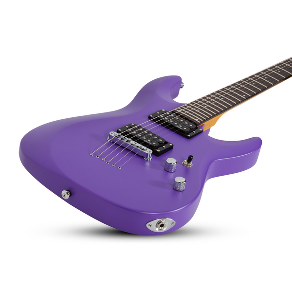 Schecter C-6 Deluxe Electric Guitar - Satin Purple Finish