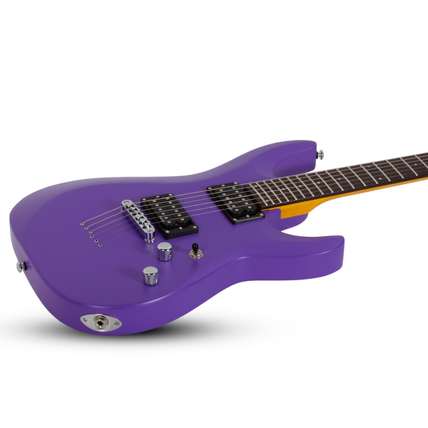 Schecter C-6 Deluxe Electric Guitar - Satin Purple Finish