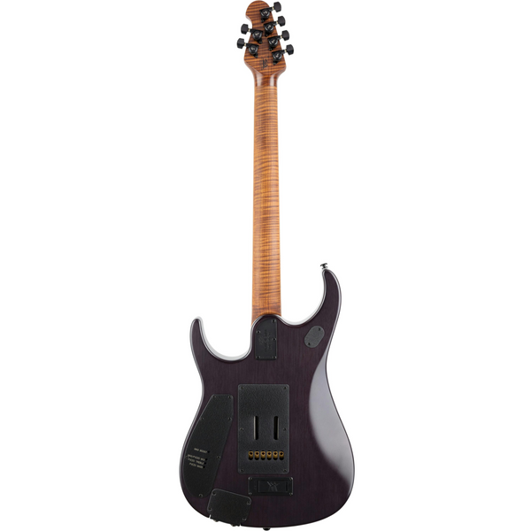 Ernie Ball Music Man USA - JP15 Electric Guitar - Translucent Black Flame Satin Finish w/Softshell Case