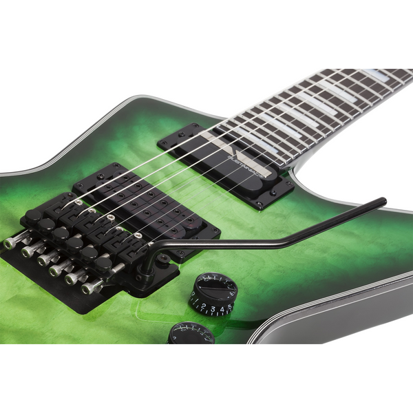 Schecter E-1 FR S (Floyd Rose + Sustaniac Pickup) Special Edition - Green Burst Finish