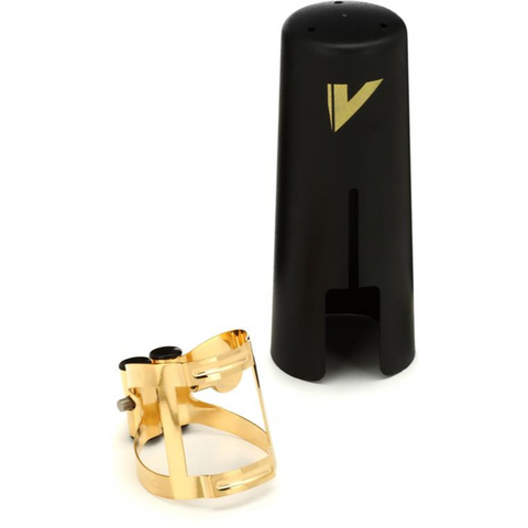 Vandoren LC58DP M|O Tenor Saxophone Ligature & Cap - Gilded Gold Finish