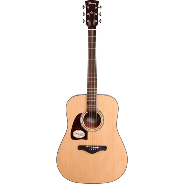 Ibanez - AW400LNT Artwood - Solid Top Dreadnought Left-Handed Acoustic Guitar - Natural Gloss Finish