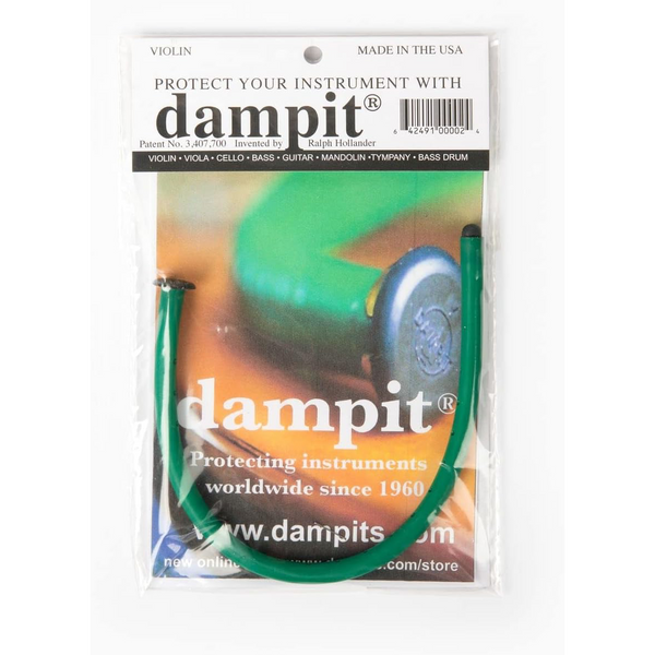 Dampit - Violin Humidifier w/Instructions & Humidity Chart - Green Finish