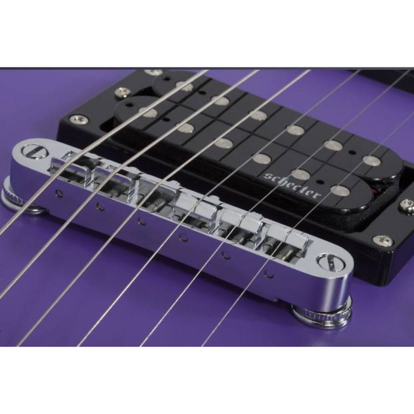 Schecter C-6 Deluxe Electric Guitar - Satin Purple Finish