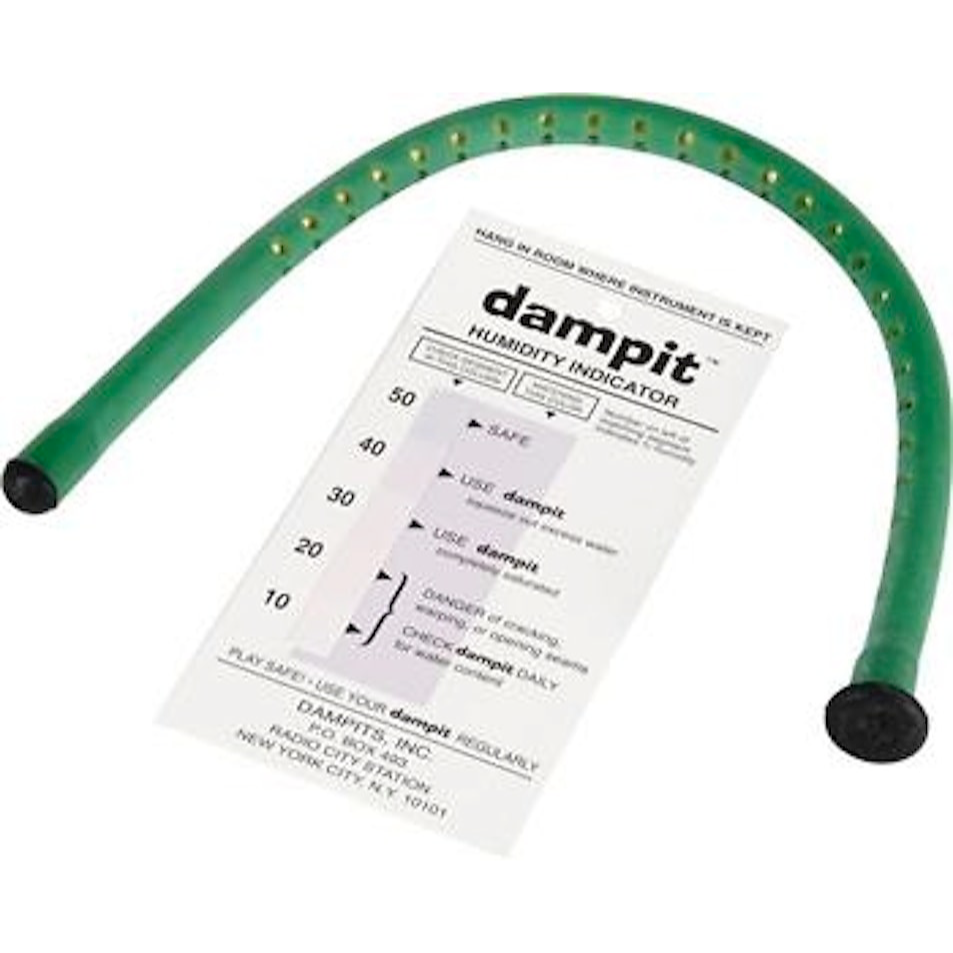 Dampit - Clarinet 2nd Joint Humidifier w/Instructions & Humidity Chart - Green Finish