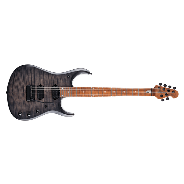 Ernie Ball Music Man USA - JP15 Electric Guitar - Translucent Black Flame Satin Finish w/Softshell Case