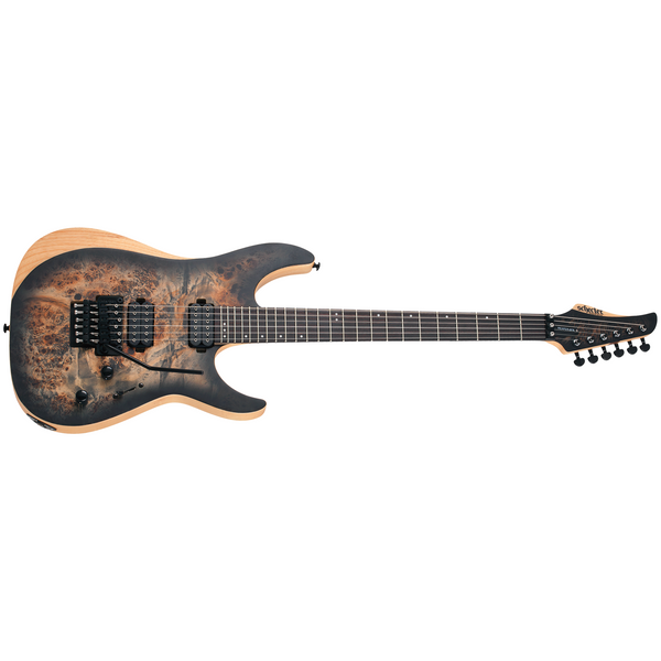 Schecter Reaper-6 FR (Floyd Rose) - Satin Charcoal Burst Finish