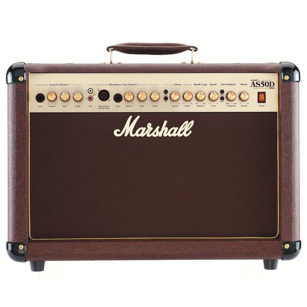 Marshall AS50D 50-Watt 2x8" - 2-Channel Acoustic Combo Guitar Amplifier - Brown - PRE-ORDER