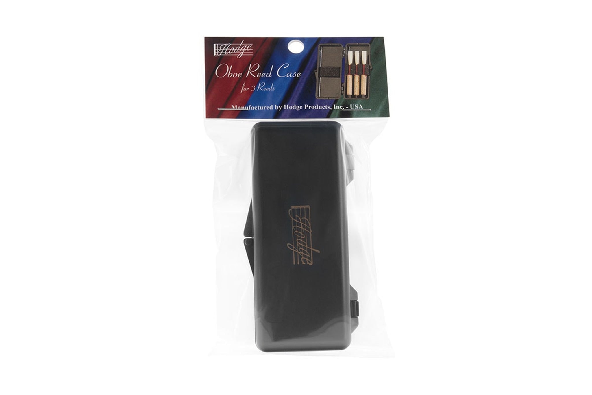 Hodge Oboe Reed (For 3 Reeds) Plastic Case- Black Finish