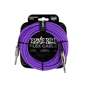 Ernie Ball 20FT - Flex Instrument Cable Straight/Straight (PO6420) - Purple Finish