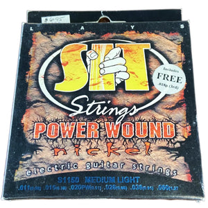 SIT Strings - S1150 Medium Light - Power Wound Nickel Electric Guitar Strings (.011-.050)