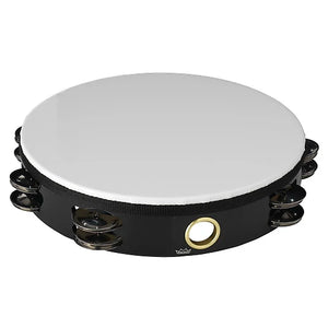 Remo TA-5210-ML - Economy Tambourine - Quadura Black - 10" Diameter (8 Pairs Of 2 Row Jingles)