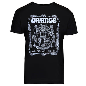 Orange Crest T-Shirt - Black/White Finish