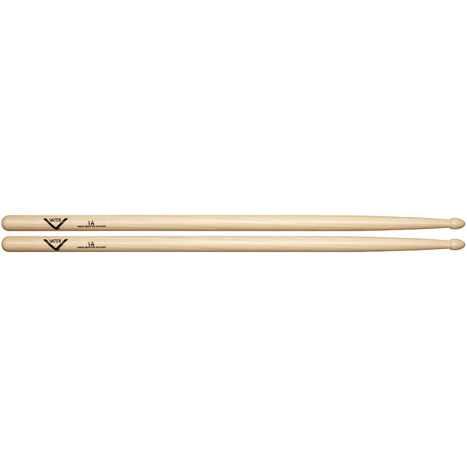 Vater American Hickory Drumsticks - 1A - Wood Tip (1 Pair)